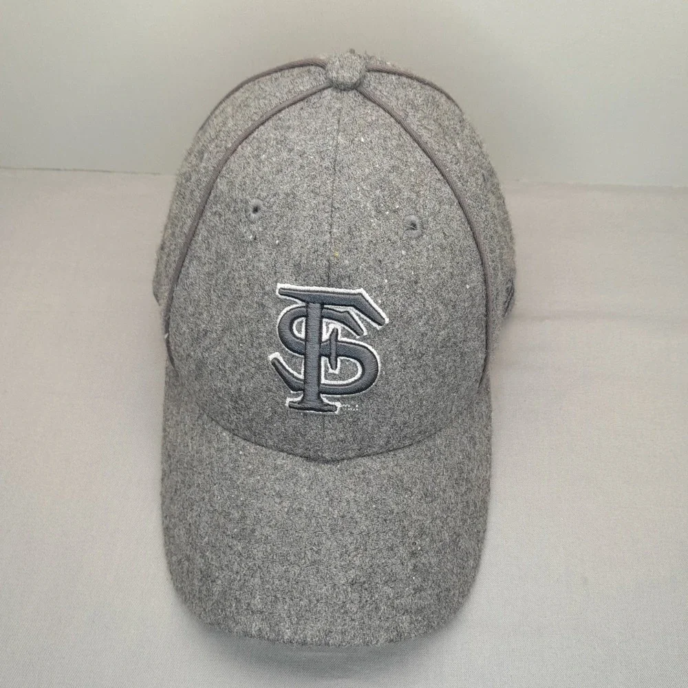 Florida State University FSU‎ Seminoles Grey Wool Blend Baseball Cap Hat Mens
